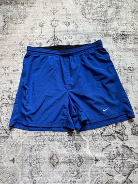 Nike Men’s Royal Blue Athletic Shorts with White Swoosh